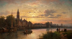 Hollantilainen auringonlaskukohtaus, 1873